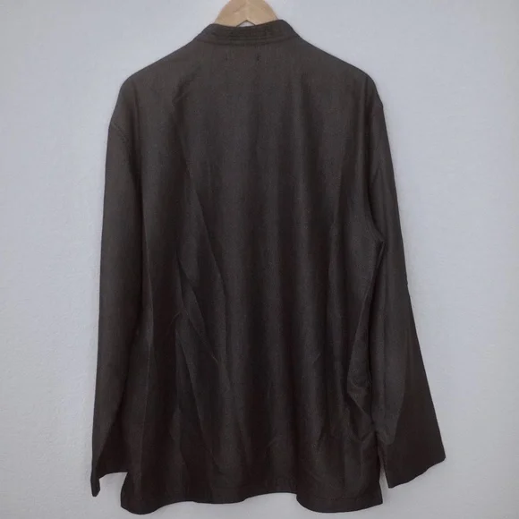 Viz Classic Men's Mandarin Collar Frog Button Front Shirt/Light Jacket - Picture 7 of 11